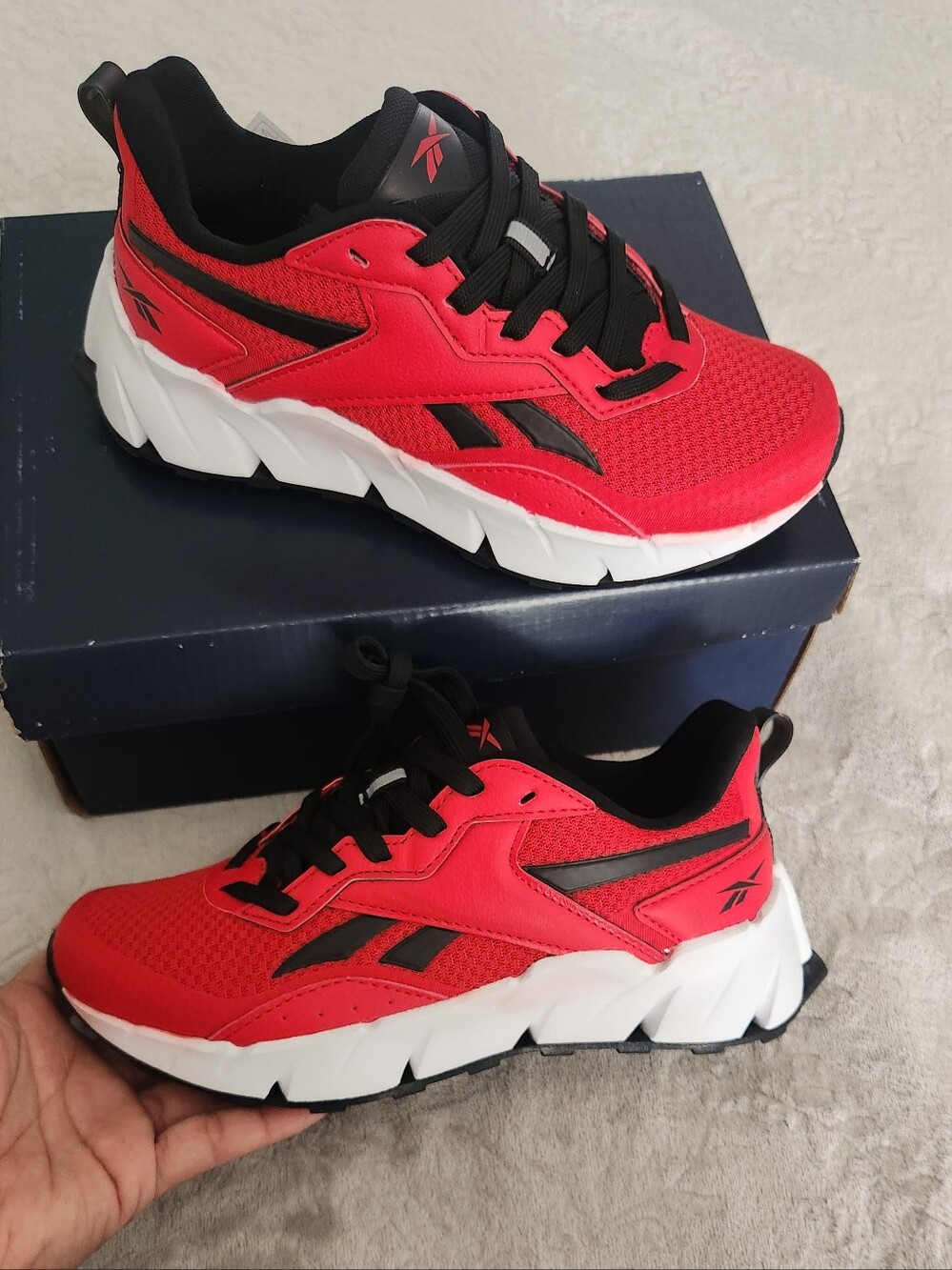 Reebok Kids' Red and Black Athletic Sneakers
